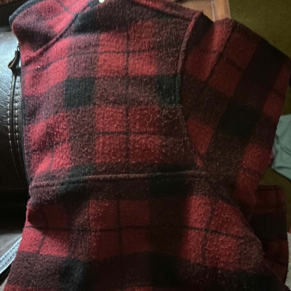 Red and Black Plaid QUARTER ZIP